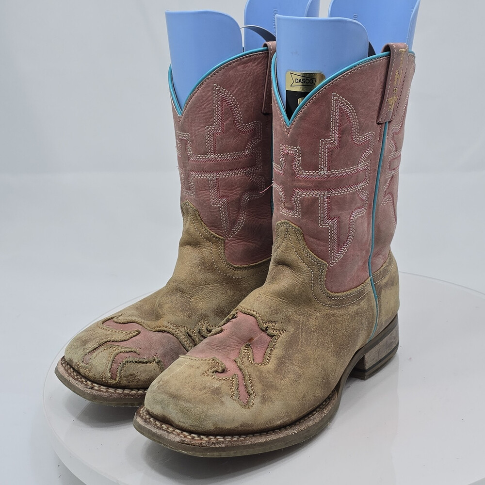 Tin Haul Girls 3 Split Horse Western Cowboy Boots Square Toe 14-018-0077-0870